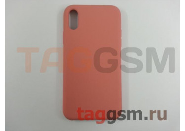 Задняя накладка для iPhone XR (силикон, фламинго)