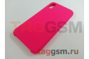 Задняя накладка для iPhone X / XS (силикон, ярко-розовая)
