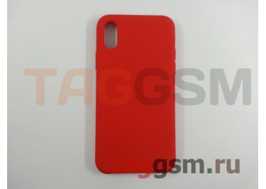 Задняя накладка для iPhone X / XS (силикон, красная)