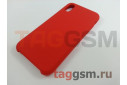 Задняя накладка для iPhone X / XS (силикон, красная)