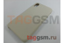 Задняя накладка для iPhone X / XS (силикон, молочная)