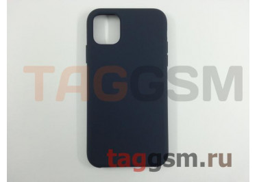 Задняя накладка для iPhone 11 (силикон, темно-синяя)