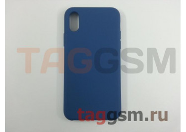 Задняя накладка для iPhone X / XS (силикон, синяя)
