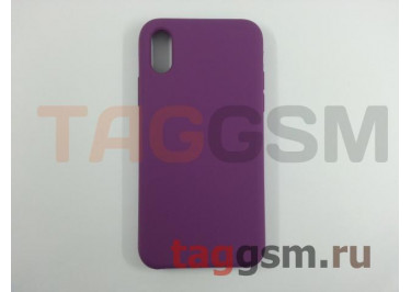 Задняя накладка для iPhone X / XS (силикон, пурпурная)
