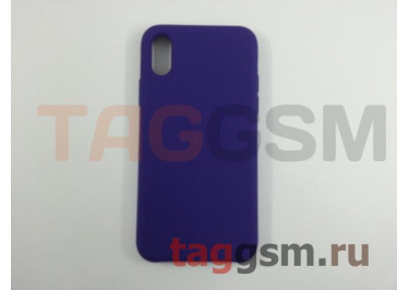 Задняя накладка для iPhone X / XS (силикон, фиолетовая)