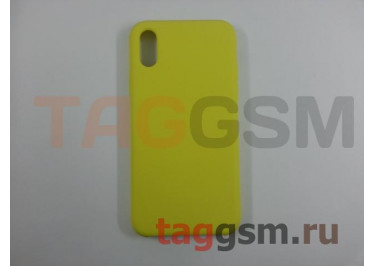 Задняя накладка для iPhone X / XS (силикон, лимонная)
