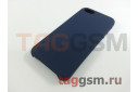 Задняя накладка для iPhone 5 / 5S / SE (силикон, темно-синяя)