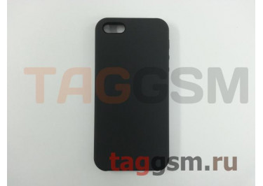 Задняя накладка для iPhone 5 / 5S / SE (силикон, угольно-серая)
