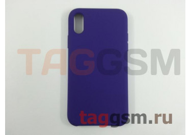 Задняя накладка для iPhone XR (силикон, фиолетовая)