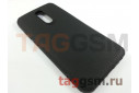 Задняя накладка для Xiaomi Redmi 8A (силикон, под кожу, черная (Vogue)) Faison