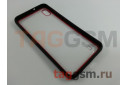 Задняя накладка для Samsung A10 / A105 Galaxy A10 (2019) (пластик, с силиконовой окантовкой, черно-красная (Imagine)) Faison