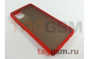 Задняя накладка для Samsung A41 / A415 Galaxy A41 (2020) (силикон, матовая, красная, черные кнопки)