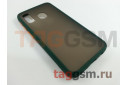 Задняя накладка для Samsung A40 / A405 Galaxy A40 (2019) (силикон, матовая, зеленая, оранжевые кнопки)