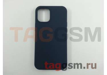 Задняя накладка для iPhone 12 mini (силикон, темно-синяя (Full TPU Case))