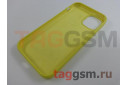 Задняя накладка для iPhone 12 mini (силикон, лимонная (Full TPU Case))