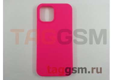 Задняя накладка для iPhone 12 Pro Max (силикон, ярко-розовая (Full TPU Case))