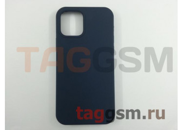 Задняя накладка для iPhone 12 / 12 Pro (силикон, темно-синяя (Full TPU Case))