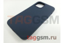 Задняя накладка для iPhone 12 Pro Max (силикон, темно-синяя (Full TPU Case))