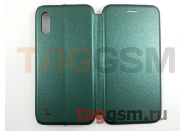 Сумка футляр-книга для Samsung A10 / A105 Galaxy A10 (2019) (с силиконовым креплением, на магните, зеленая) техпак