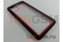 Задняя накладка для Samsung A71 / A715 Galaxy A71 (2019) (пластик, с силиконовой окантовкой, черно-красная (Imagine)) Faison