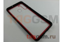 Задняя накладка для Samsung A21 / A215 Galaxy A21 (2020) (пластик, с силиконовой окантовкой, черно-красная (Imagine)) Faison
