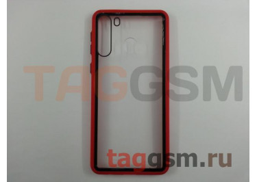 Задняя накладка для Samsung A21 / A215 Galaxy A21 (2020) (пластик, с силиконовой окантовкой, красно-черная (Imagine)) Faison
