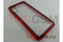 Задняя накладка для Samsung A21 / A215 Galaxy A21 (2020) (пластик, с силиконовой окантовкой, красно-черная (Imagine)) Faison