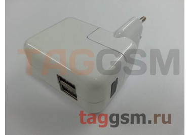 СЗУ для iPhone / iPad 2400mA 12W 2 выхода USB (A5115W010A051) (белый с подсветкой), в коробке