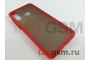 Задняя накладка для Huawei Honor Y6p (2020) (силикон, матовая, красная, черные кнопки) техпак