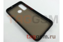 Задняя накладка для Huawei Honor 9X Lite (силикон, матовая, черная, красные кнопки) техпак