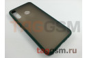 Задняя накладка для Huawei Honor Y6p (2020) (силикон, матовая, зеленый, оранжевые кнопки) техпак