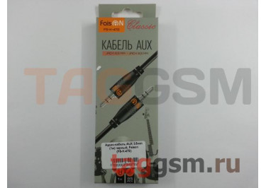 Аудио-кабель AUX 3.5mm (1м) черный, Faison (FS-K-472)