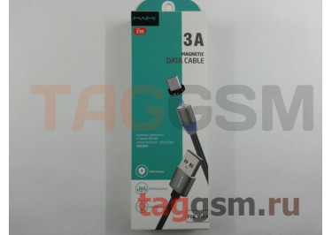 Кабель USB - micro USB (ткань, магнитный, 360 градусов) (1м) серый, Maimi X30
