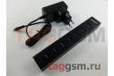 USB HUB ORICO (7 портов) (H7013-U3-BK-AD) + адаптер питания, черный