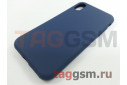 Задняя накладка для iPhone X / XS (силикон, матовая, темно-синяя (Full Case))