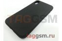 Задняя накладка для iPhone X / XS (силикон, матовая, черная (Full Case))
