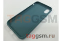 Задняя накладка для iPhone X / XS (силикон, матовая, сосновый лес (Full Case))