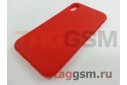 Задняя накладка для iPhone X / XS (силикон, матовая, красная (Full Case))