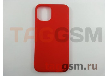 Задняя накладка для iPhone 11 Pro (силикон, матовая, красная (Full Case))