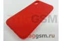 Задняя накладка для iPhone XR (силикон, матовая, красная (Full Case))
