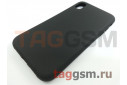Задняя накладка для iPhone XR (силикон, матовая, черная (Full Case))