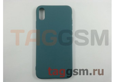 Задняя накладка для iPhone XS Max (силикон, матовая, сосновый лес (Full Case))