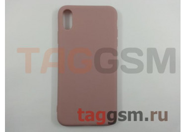 Задняя накладка для iPhone XS Max (силикон, матовая, розовый песок (Full Case))