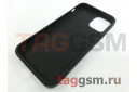 Задняя накладка для iPhone 12 mini (силикон, матовая, черная (Full Case))