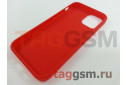 Задняя накладка для iPhone 12 mini (силикон, матовая, красная (Full Case))