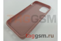 Задняя накладка для iPhone 12 mini (силикон, матовая, розовый песок (Full Case))
