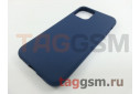 Задняя накладка для iPhone 11 Pro (силикон, матовая, темно-синяя (Full Case))