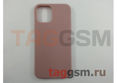 Задняя накладка для iPhone 12 / 12 Pro (силикон, матовая, розовый песок (Full Case))