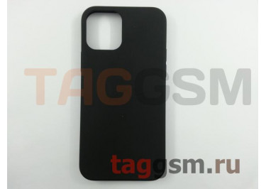 Задняя накладка для iPhone 12 / 12 Pro (силикон, матовая, черная (Full Case))