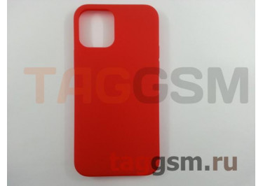Задняя накладка для iPhone 12 / 12 Pro (силикон, матовая, красная (Full Case))